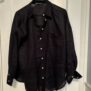 Zara size small (runs big) linen blouse